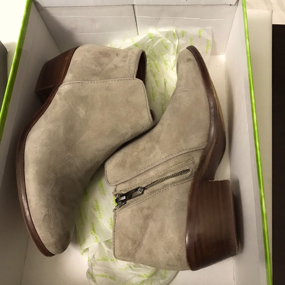 Sam Edelman Petty Women's Beige Leather Ankle Boot - Picture 12 of 12